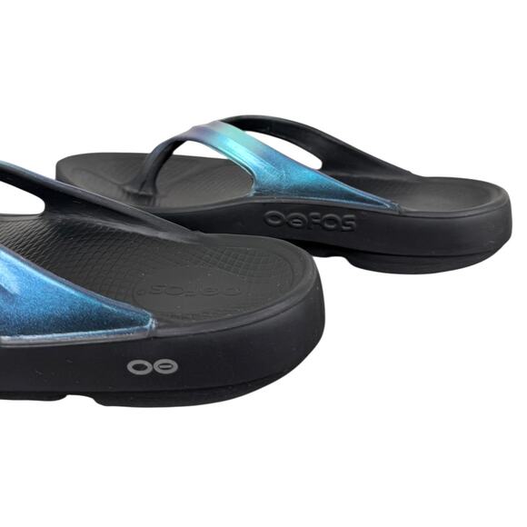 Oofos OOmega OOlala Luxe Sandal in Atlantis Women’s 10 Comfort Recovery Beach - Picture 6 of 14